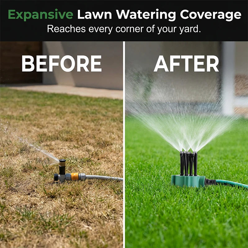 ⏰ 75% OFF Today! 360° Full-Coverage Sprinkler for Garden – Adjustable, Precise Lawn Irrigation