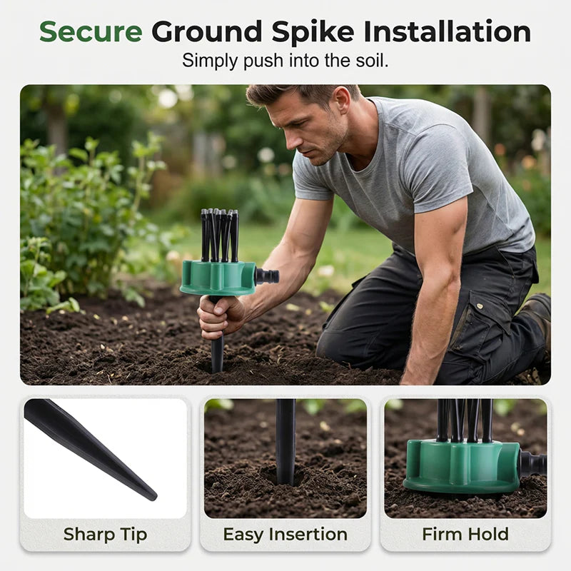 ⏰ 75% OFF Today! 360° Full-Coverage Sprinkler for Garden – Adjustable, Precise Lawn Irrigation