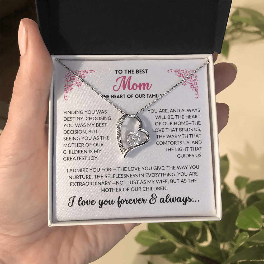 To The Best Mom - Heart of Our Family Necklace