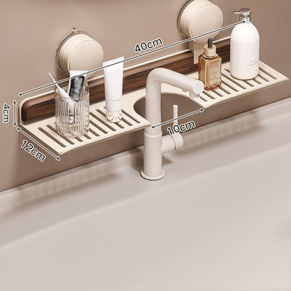 Time-limited Special 50% OFF Walnut Suction Cup Bathroom Shelf